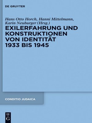cover image of Exilerfahrung und Konstruktionen von Identität 1933 bis 1945